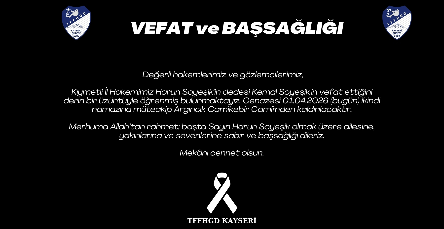 Vefat Ve Başsağlığı