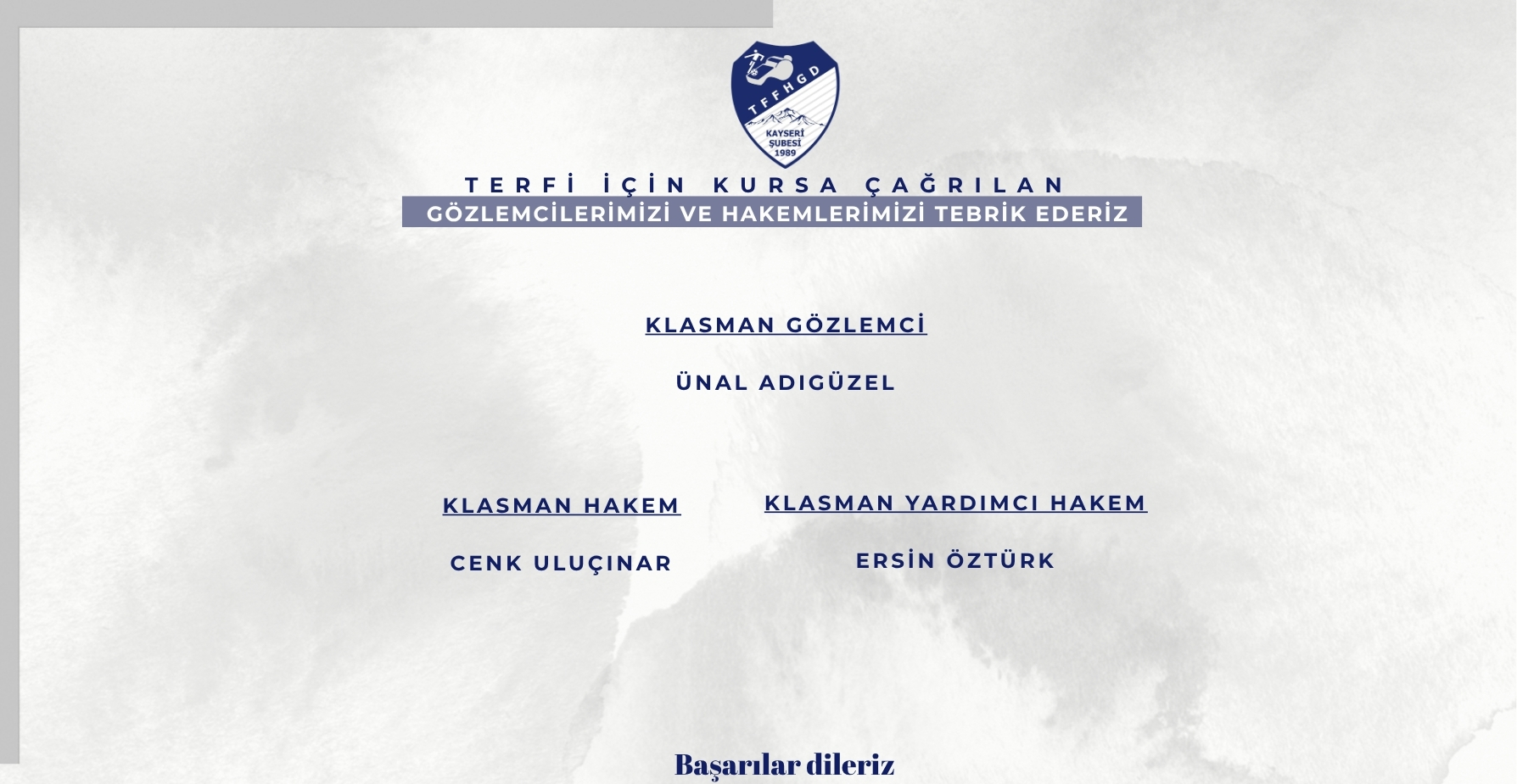 Klasman Terfi Seminerine Davet